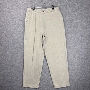 Nike Golf Vintage Tan Micro-Pattern Straight Leg Cotton Pants Womens 12 H0 TGE